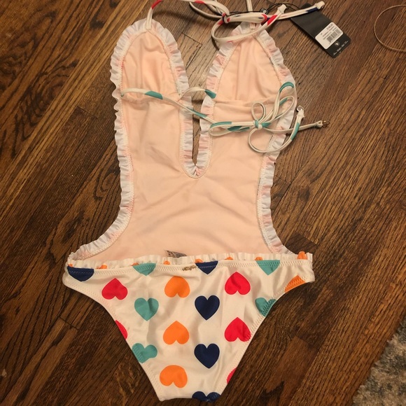 NWT Wildfox Vintage Hearts Swimsuit - Picture 4 of 6